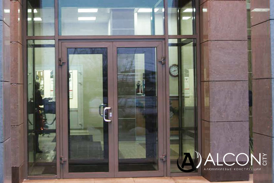 Двери алюминиевые со стеклом в Орехово-Зуеве